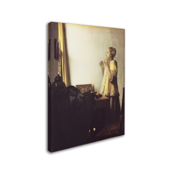 Johannes Vermeer 'Woman With Pearl Necklace' Canvas Art,24x32